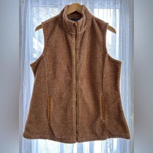 Eddie Bauer Size L Women's Brown Fleece Vest